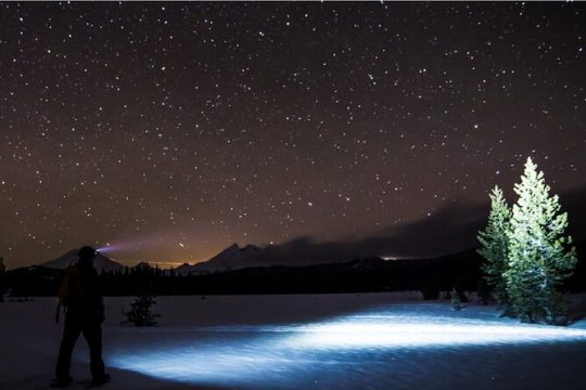 Tahoe National Forest Moonlight Snowshoe Tour Under a Starry Sky
