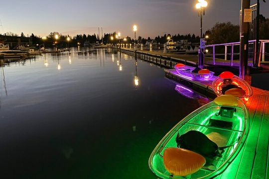 Evening LED Glow Clear Kayak Tour in Lake Tahoe